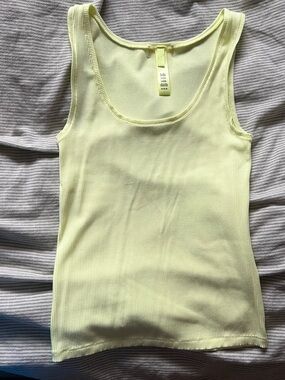 SKIMS Ribbed Tank Top in Bright Yellow